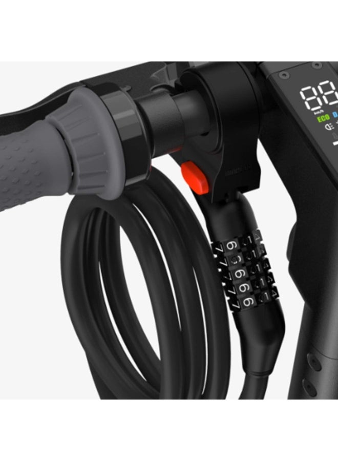 5-Digit Combination Cable Lock for Bikes and Scooters, Black, Large - Image 3